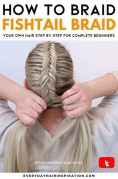 Dutch fishtail braids are beautiful! In this tutorial, you will learn step by step how to dutch fishtail braid your own hair! Easy Fishtail Braid, Braid Your Own Hair, Dutch Fishtail, Dutch Fishtail Braid, French Braids Tutorial, Fishtail Braid Hairstyles, Fishtail Braids, Braiding Your Own Hair, Dutch Braid Hairstyles