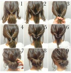 Fesyen Rambut Pendek, Easy Hair Updos, Peinados Recogidos, Step By Step Hairstyles, Fishtail Braid, Peinados Fáciles Para Cabello Corto, Low Bun, Work Hairstyles, Penteado Cabelo Curto