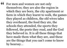 the poem for men and women are not only themselvess they are also the region in which they are born