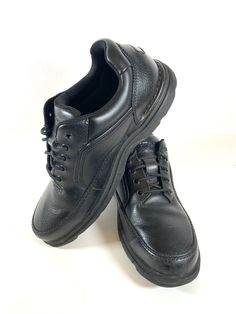 Rockport K71218 World Tour Classic Black Men's M Shoes 1A6501 W14. Classic Low-top Walking Shoes For Business, Classic Low-top Business Walking Shoes, Classic Black Synthetic Lace-up Shoes, Classic Moc Toe Walking Shoes With Ortholite Insole, Classic Walking Shoes With Ortholite Insole, Formal Walking Shoes With Ortholite Insole And Round Toe, Classic Walking Shoes With Cushioned Footbed And Moc Toe, Black Low-top Oxfords With Cushioned Footbed, Classic Sneakers With Vented Sides And Round Toe