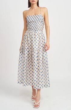 En Saison Frances Polka Dot Strappy Back Dress | Nordstrom Strappy Back Dress, Back Dress, Sugar And Spice, Dress Cuts, Nordstrom Dresses, Dress Backs, Open Back, Polka Dot, Polka Dots