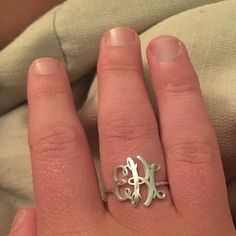 Emma Kaczynski added a photo of their purchase Name Ring, Monogram Ring, Initial Ring, Personalized Monogram, Monogram Initials, Bridesmaid Gift, Statement Rings, Heart Ring, A Photo