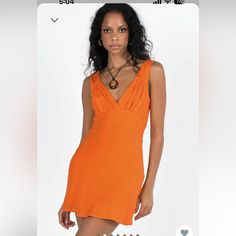 Size 2, Nwt, Never Worn! It Is A Bit Shorter Than I Anticipated (I Am 6 Feet Tall) And Missed The Return Window. Dresses Princess Polly, Orange Mini Dress, Summer Day Dresses, Brunch Dress, Princess Polly Dresses, Polly Dress, White Accessories, Dress Linen, Dress Orange