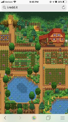 an image of a farm map on the iphone