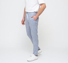 Cholp-No. #521 - Signature Collection
Mens Denim Patterned Sky Blue 100 Linen Pants Relaxed Fit. Set sail for new adventures with Signature Collection. Shop Now Linen Trousers With Welt Pockets, Casual Flax Linen Pants, Linen Pants With Tapered Leg And Pockets, Linen Pants With Pockets And Tapered Leg, Tapered Leg Linen Pants With Pockets, Linen Trousers With Relaxed Fit, Linen Jeans With Tapered Leg For Spring, Blue Linen Pants With Loose Fit, Linen Tapered Leg Jeans For Spring