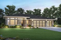 this is a computer rendering of these modern house plans for the new homeowners