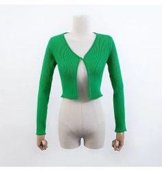 This Women Single Button Fastening Crop Cardigan is perfect for any special occasion. With its classic design and quality material, this cardigan will elevate your look in an instant. Whether you're attending a formal event or simply looking to add a touch of elegance to your everyday wardrobe, this Cutiesoutfits product is sure to provide you with the perfect solution. It's lightweight, stylish, and easy to care for, making it a must-have for any fashion-forward woman. So don't wait—order yo... Crop Cardigan, Cardigan Vintage, Slim Sweater, Long Sleeve Knitted Cardigan, Cardigan Long, Button Cardigan, Women Sleeve, Sweater Women, Knitted Cardigan