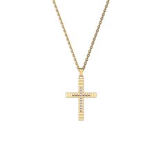 #color_18k-yellow-gold-vermeil-white-diamond Luxury Diamond White Cross Pendant Necklace, Luxury Yellow Gold Cross Necklace, Luxury Diamond Cut Cross Pendant Necklace, Luxury Cross Pendant Necklace With Diamond Accents, Luxury Diamond Accented Crucifix Cross Necklace, Luxury Diamond White Cross Necklace, Cross Necklace With Single Cut Diamonds, Diamond Crucifix Cross Necklace In Yellow Gold, Carbon Emission