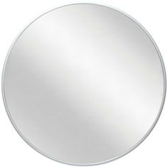 a round mirror on a white background