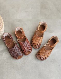 Handmade Vintage Leather Woven Retro Flat Sandals — Obiono Dress Everyday, Woven Leather Sandals, Summer Boots, Woven Sandals, Minimalist Shoes, Fisherman Sandals, Sheepskin Boots, Color Coffee, Chunky Heels Sandals