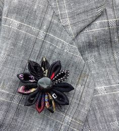 Custom Lapel Pins Mens Lapel Pin Black Lapel Flower Lapel Pin Kanzashi Brooch Silk Boutonniere Husband Gift For Men Groomsman Gift Suit Pin Black Brooches With Handmade Flowers For Gift, Handmade Flower Black Brooches For Gifts, Handmade Flowers Black Brooches For Gift, Black Formal Brooch Lapel Pin, Black Formal Lapel Brooch, Black Handmade Flower Brooches, Elegant Black Lapel Pin For Formal Occasions, Elegant Black Lapel Pin For Wedding, Black Lapel Pin Brooch For Gift