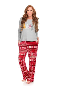 Bearpaw Gray Christmas Tree Red Fair Isle Fuzzy Pajama Set, featuring a festive design and cozy fabric, perfect for the holiday season. Available at a discounted price from Famous Designer Brands 4 Less. Cozy Long Sleeve Christmas Sleepwear, Christmas Long Sleeve Lounging Sleepwear, Christmas Long Sleeve Sleepwear For Lounging, Long Sleeve Christmas Loungewear, Long Sleeve Christmas Lounging Sleepwear, Long Sleeve Sleepwear For Christmas Lounging, Red Christmas Sleepwear, Red Christmas Sleepwear For Overnight, Cozy Red Christmas Sleepwear