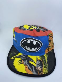 Vintage 1992 BATMAN DC Comics Print Painters Cap w/Tags | eBay Batman Dc Comics, Batman Dc, Flat Brim Hat, Dc Comics, Painter, Accessories Hats, Batman, Shoe Accessories, Mens Accessories