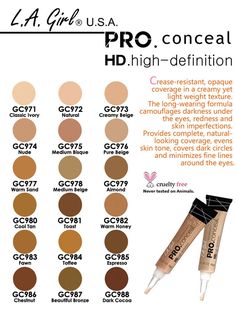 La Girl Pro Concealer, Pro Concealer, Complete Makeup, Corrector Concealer, Covering Dark Circles, Concealer Shades, Best Concealer, Fair Skin Tone, Elf Makeup