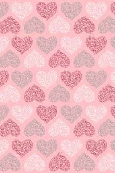 a pink background with hearts on it