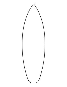 a line drawing of a surfboard on a white background, with the bottom half drawn