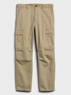 A modern expression of the timeless cargo pant, these straight-fit trousers are made with a rugged cotton drill that is specially washed for a well-loved feel.  STRAIGHT FIT: Mid rise.  Straight fit with gentle taper from the knee down.  ORGANIC: Mad Luxury Men's Cargo Pants For Outdoor, Fitted Cargo Pants Mens, Best Shoes For Cargo Pants Men, Khaki Pants Men, Fitted Trousers, Cargo Pant, Custom Fit, Cargo Shorts, Cargo Pants