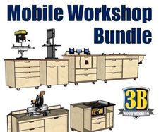 the mobile workshop bundle includes cabinets and tools