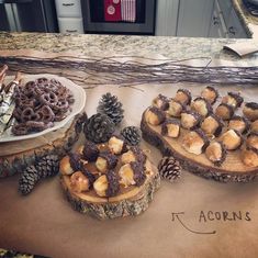 several different types of food sitting on top of a table