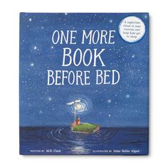 the book cover for one more book before bed with an image of a person sitting on a small boat