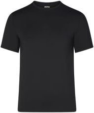 Fitted Jersey T-shirt For Sports, Basic Breathable Crew Neck T-shirt, Breathable Crew Neck T-shirt, Solid Crew Neck Shirt With Moisture-wicking, Solid Moisture-wicking Crew Neck Shirt, Moisture-wicking Crew Neck Shirt, Crew Neck Jersey T-shirt For Sports, Basic Breathable Crew Neck Tops, Sports Crew Neck T-shirt