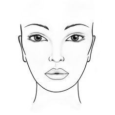 a drawing of a woman's face with short hair and big eyes, drawn in black and white