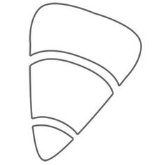 a line drawing of a cone on a white background