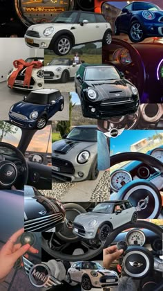 many different cars are shown in this collage with the same color and size as they appear