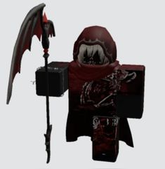 a lego figure with a bat on it's back