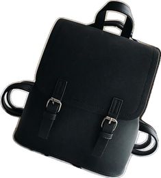 Trendy Rectangular Backpack With Hasp Closure, Trendy Rectangular Leather Backpack, Leather Backpack With Adjustable Strap For Students, Trendy Black Leather Backpack, Trendy Standard Backpack With Hasp Closure, Trendy Solid Rectangular Backpack, Casual Black Satchel With Hasp Closure, Casual Leather Satchel For Students, Black Leather Shoulder Bag For Students