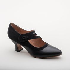 Mae Women's Edwardian Shoes (Black) – American Duchess American Duchess Shoes, Edwardian Shoes, American Duchess, Edwardian Dress, Black American, Vintage Shoes, Leather Cover, Shoes Black, Leather Heels