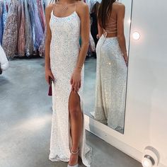 High Neck Evening Gown, Sequin Prom Dresses Long, Prom Dresses Sparkly, Dress Sparkle, Light Blue Prom Dress, White Prom, Hollywood Dress, Green Homecoming Dresses, Prom Dresses With Pockets