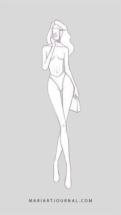 Stylised Body Drawing, Model Poses Drawing Template, Fashion Croquis Templates, Mannequin Drawing, Fashion Design Inspiration Board, Fashion Model Drawing, Fashion Figure Templates, Croquis Fashion, Digital Fashion Illustration