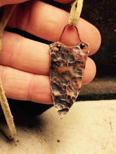 #Handmade copper #primitive necklace #unisex #jewelry #ancient #shield textured copper #handcut #hammered by #Indigentdesign on Etsy Organic Jewelry Design, Etched Copper, Jewelry Design Inspiration, Organic Jewelry, Amulet Necklace, Copper Cuff, Key To My Heart, Copper Necklace, Handmade Copper