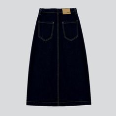 Introducing the ultimate statement piece of the season a rectangle pocket long denim skirt from the 2023 Autumn Collection. inspired by the Y2K style!Why You'll Fall In LoveThis unique skirt is crafted for those fashion-forward ladies who seek both vintage charm and modern edge. The elevated-waisted A-line silhouette is complemented by a rich dark wash denim fabric and a zipper & button closure. With its intricate rectangle pockets and sanded finish. this skirt is sure to become a traditional co Fall Denim Midi Skirt With Pockets, Fall Midi Denim Skirt With Pockets, Dark Wash Midi Skirt With Pockets, Denim Midi Skirt With Pockets, Midi Denim Skirt With Pockets, Dark Wash Long Denim Skirt With Pockets, Relaxed Fit Denim Blue Denim Skirt With Pockets, Relaxed Denim Blue Skirt With Pockets, High Rise Dark Wash Maxi Skirt With Pockets