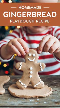 Gingerbread Playdough Gingerbread Play Dough, Gingerbread Unit, Christmas Activities For Toddlers, Toddler Sensory Bins, Preschool Christmas Activities, How To Make Gingerbread, Nursery Activities, Toddler Sensory, Playdough Recipe