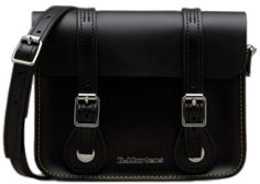 Doc Martens Satchel, Alternative Style Black Satchel Bag, Dr Martens 11 Inch Satchel, Black Leather Satchel For On-the-go, Black Satchel With Anti-theft Pocket For Daily Use, Cambridge Satchel Company, Black Cross Body Bag, Leather Satchel, Dr. Martens