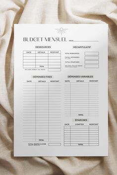 pdf budget mensuel à téléchager sur etsy Budget Planner Francais, Faire Son Budget, Bullet Journal Budget, Budget Planners, Organization Bullet Journal, Budget Planner Template, Diy Back To School, Budgeting Finances, Bullet Journal Doodles