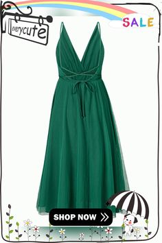 Green Criss Cross V Neck Mesh Lined Party Dress V Neck Halter Dress, Neck Halter Dress, Party Dress Women, Dresses Evening, Women Dresses, Criss Cross, Halter Dress, Evening Dresses, Party Dress