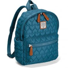 available at #BrightonCollectibles Quilted On-the-go Standard Backpack, Functional Quilted Backpack For On-the-go, Quilted Nylon Standard Backpack, Quilted Travel Backpack, Quilted Nylon School Backpack, Casual Quilted Travel Backpack, Casual Quilted Backpack For Travel, Quilted On-the-go Backpack, Quilted Nylon Backpack