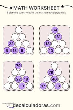 the math worksheet for students to learn how to use numbers in order to practice counting