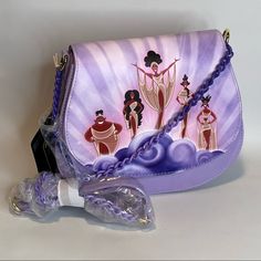 New/ Tag On/ Hygienically Handled. Themed Purple Travel Bags, Disney Style Crossbody Shoulder Bag With Adjustable Strap, Disney Style Crossbody Bag For Daily Use, Disney Style Shoulder Bag With Removable Pouch, Disney Crossbody Bags For Disney Trips, Disney Style Crossbody Bags For Disney Trips, Disney Crossbody Shoulder Bag For Travel, Disney Style Crossbody Shoulder Bag For Travel, Disney Shoulder Bag With Adjustable Strap For Travel