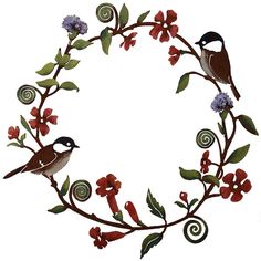 PRICES MAY VARY. 🐦【Indoor/Outdoor Decor】metal birds wall art outdoor decor are durable and rustproof, perfect for yard, backyard and patio, hanging wall art on the wall, fence and tree outdoor in all years. They are also good home decor for your living room, bedroom, kitchen, balcony and porch. 🐦【metal birds wall art】Beautifully bling color,especially under the sunshine,high quality hand painting coat for the ultimate durability and rust protection wall art decor metal flowers can be outdoor t Painting Rusted Metal, Flower Wall Art Decor, Metal Bird Wall Art, Wreath Wall Art, Flowers Wreath, Chickadees, Metal Yard Art, Metal Garden Art, Wreath Wall