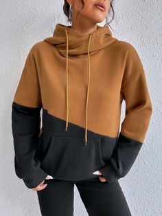 Style Sportif, Winter Hoodies, Workout Hoodie, Drawstring Hoodie, Hooded Sweater, Casual Hoodie, Winter Dresses, Women Collection, Loose Fitting