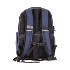 Big Easy Water Resistant 17 FŪL Laptop Backpack Navy Grey Black Shoulder Straps Casual Navy Nylon Backpack, Navy Nylon Backpack, Functional Navy Backpack For Everyday Use, Navy Functional Everyday Backpack, Navy Casual Backpack For Travel, Casual Navy Backpack For Travel, Navy Functional Bags For Back To School, The Big Easy, In The Navy