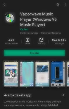 an image of the app for playing music on your phone or tablet pc, with multiple options to choose from