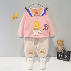 Cute Winter Sets With Cartoon Print, Playful Winter Sets For Playtime, Playful Winter Playtime Sets, Cute Winter Playtime Sets, Winter Cartoon Print Sets For Playtime, Winter Cartoon Print Playtime Sets, Playful Winter Playwear Sets, Playful Pink Winter Sets, Winter Playtime Pink Sets