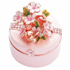 PIEARTH Crystal Jewelry Box Hatsusakura Pink EX536-1 Handmade With Gift Box Description ■Size: (approx.):50mm×55mm×50 mm ■ Material: Alloy plated coating epoxy resin coating ■ Country of origin: China Weight (approx.): 240g ★ Pierce popular design ★ The main body opens and closes with a magnet. You can store small items such as earrings and his necklace ☆ Payment ●We accept various payment methods. 　　　　　    Shipping ●DHL or ePACKET(REGISTERED AIR Small PACKET) or EMS Usually ship it within 5 bus Crystal Jewelry Box, Cherry Blossom Wedding, Box Hinges, Round Box, Girly Jewelry, Jewelry Organization, Metal Jewelry, Epoxy Resin, Trinket Boxes