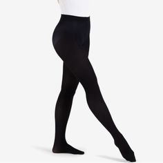 Black Seamless Micro-elastic Hosiery, Solid Color Fitted Dancewear Hosiery, Classic Stretch Hosiery In Elastane, Classic Stretch Hosiery, Fitted Black Dancewear Bottoms, Elegant Fitted Seamless Tights, Black Micro-elastic Seamless Tights, Basic Fitted Black Bottoms, Basic Black Fitted Bottoms