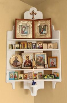 Home Altar Catholic, Family Altar, Altar Design, Catholic Decor, Modern Wall Shelf, Home Altar, Home Temple